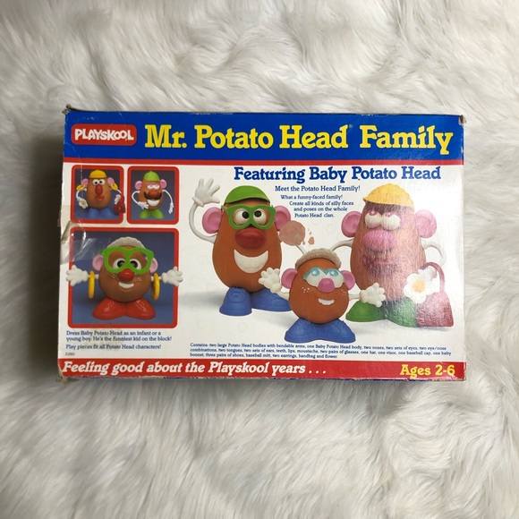 Mr. Potato Head Family Set Vintage Playskool 1986 Complete set with Box - Picture 3 of 12